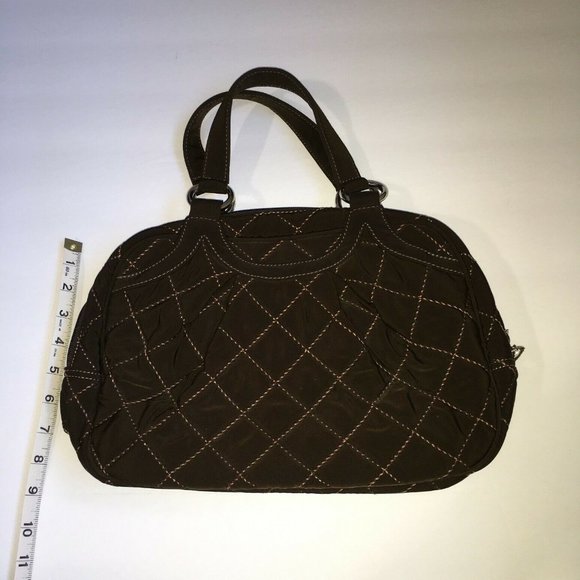 Vera Bradley Quilt Microfiber Purse Espresso Brown - Picture 3 of 7